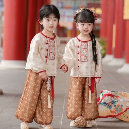 2026 Autumn New Unisex Hanfu Yuze Rabbit Hanfu Girls Chinese Style Set Spring Autumn Baby Tang