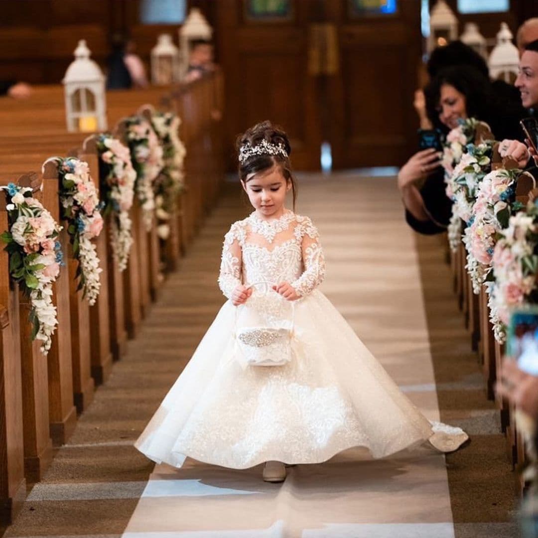 European and American Cross-border Children's Birthday Princess Dress Flower Girl Gown Bowknot Kids Wedding Party Dress Tulle Skirt