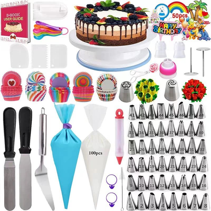 Daily Use Baking Set Kitchen Utensils Cooking Tools/Baking Set Includes Cake Pan Muffin Cups Baking Sheet Cookie Cutter