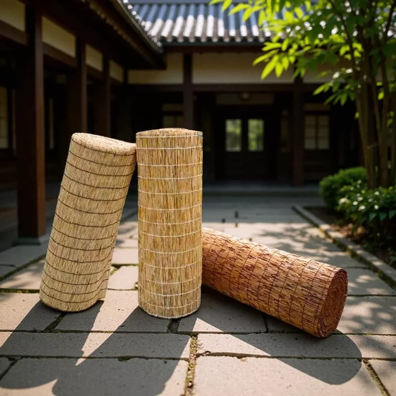 Sunshade Decorative Reed Blind Carbonized Natural Reed Blind Teahouse Homestay Pavilion Shading Decorative Blind Factory Direct