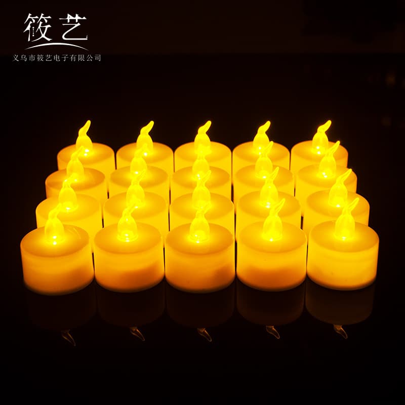 Cross-Border Tea Light LED Electronic Candle Lamp Christmas Halloween Celebration Prayer Handheld Light Flashing Butter Lamp