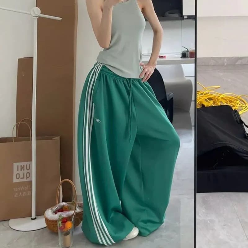 [Summer Thin Style] Internet Celebrity Ins Retro American-Style Loose and Lazy Style Woven Tape Patchwork Jazz Dance Casual Pants