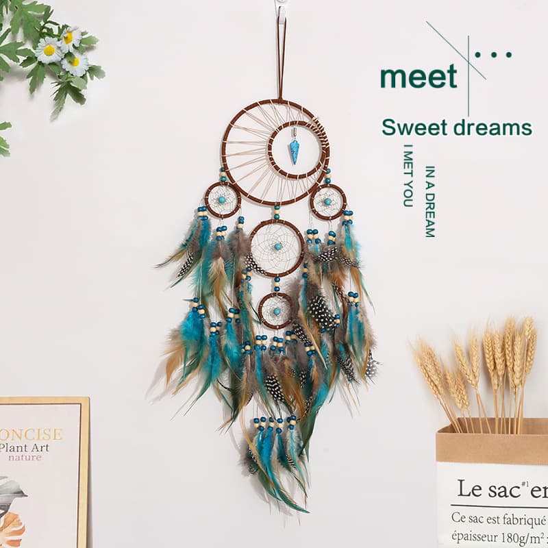Indian Dreamcatcher Bedroom Hanging Decoration Creative Wind Bell Finished Product Retro Forest System Wedding Gift