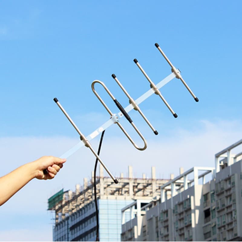 Handheld Radio Antenna, UHF Band Yagi Antenna for 430/433/435MHz, Portable 8dB Wireless Data Transmission with N-Female Connector