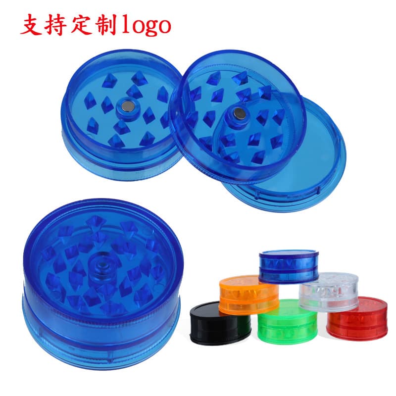 Factory Direct 40mm 3-Layer Plastic Herb Grinder Manual Cigarette Crusher Zinc Alloy Grinding Box