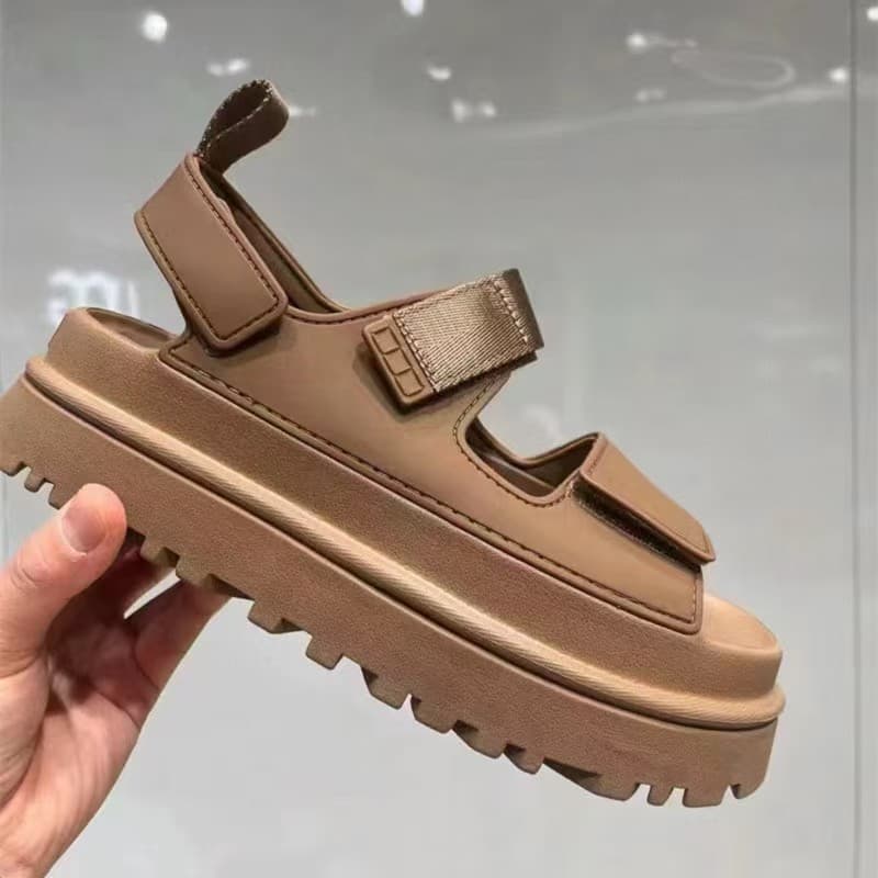 2025 New Thick Sole Platform Sandals for Women, Velcro Fashion Soft Sole Candy Color Wedge Casual Open Toe