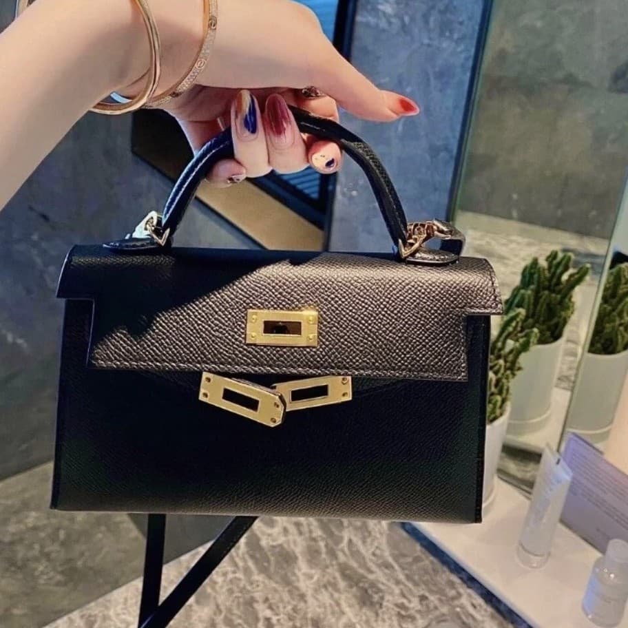 Genuine Leather 2nd Gen Mini Kelly Bag for Women 2023 New Style Luxury Chic Handbag Versatile Shoulder Crossbody Small Bag
