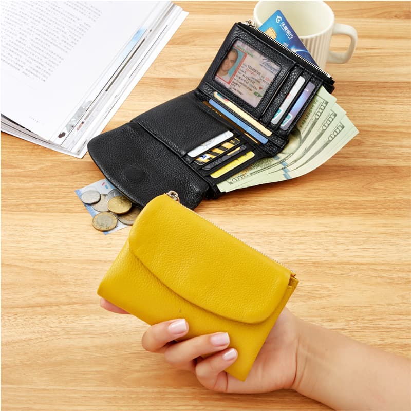 Cross-border Wallet Head Layer Cowhide RFID 2025 New Style Wallet Fashion Women's Natural Drop Convenient Large Capacity