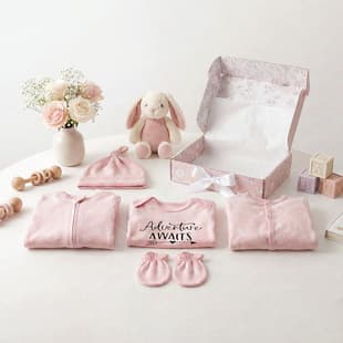 Newborn Full Moon Gift Box Baby Clothes Set, Infant Outfit Gift Set, Exquisite Boxed Ensemble