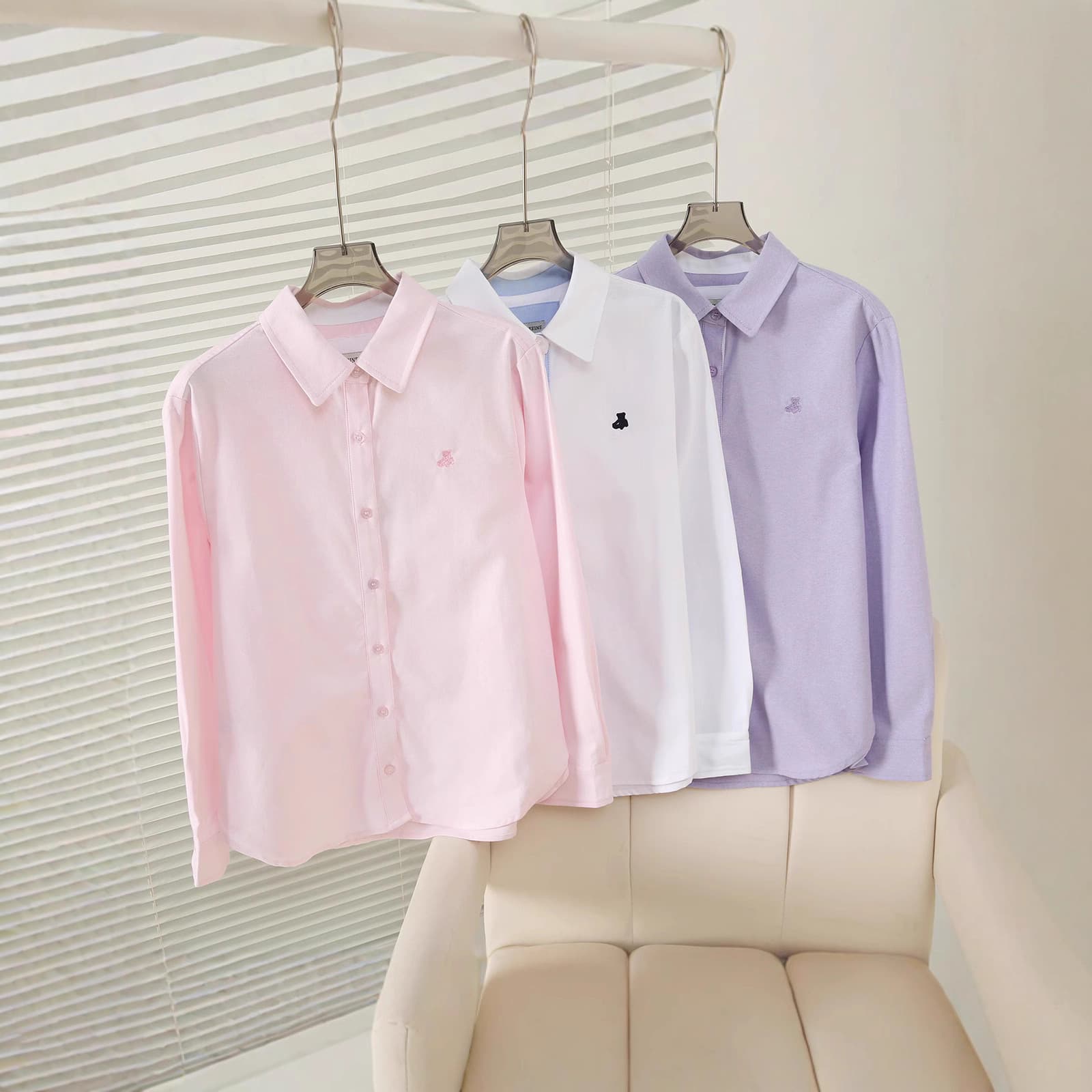 Zhao Lusi Same Style 2025 Autumn New Women's College Style Simple Turn-down Collar Long-sleeve Shirt TTYW254902E