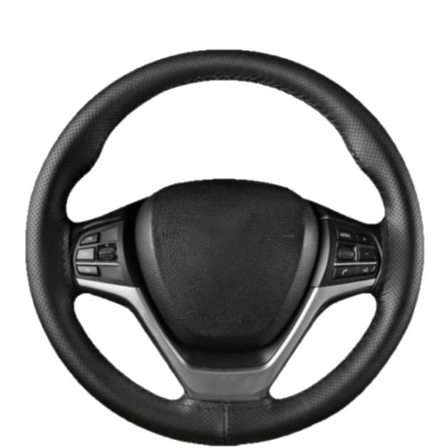 Wholesale Hand-Stitched Steering Wheel Cover Top-Grain Leather Sweat-Absorbent Breathable Wear-Resistant Anti-Slip All-Season Universal Genuine Leather
