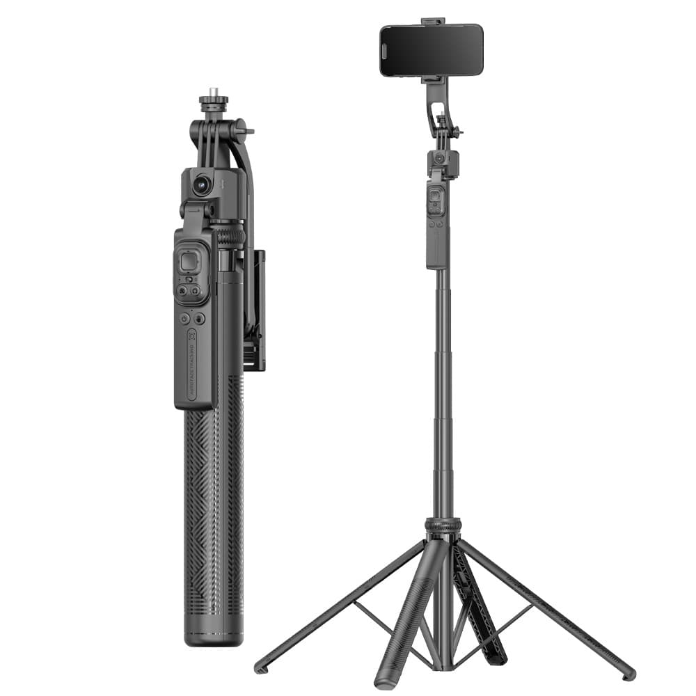 C17 Gimbal Tracking Selfie Stick with Face Tracking, Anti-Shake, Extendable Phone Holder for Live Streaming and Photography