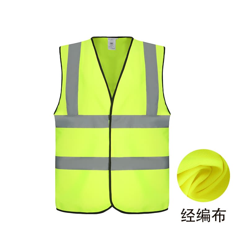 Ansi Fluorescent Yellow Two Horizontal Four Vertical Reflective Traffic Safety Clothing Vest Vest Wholesale