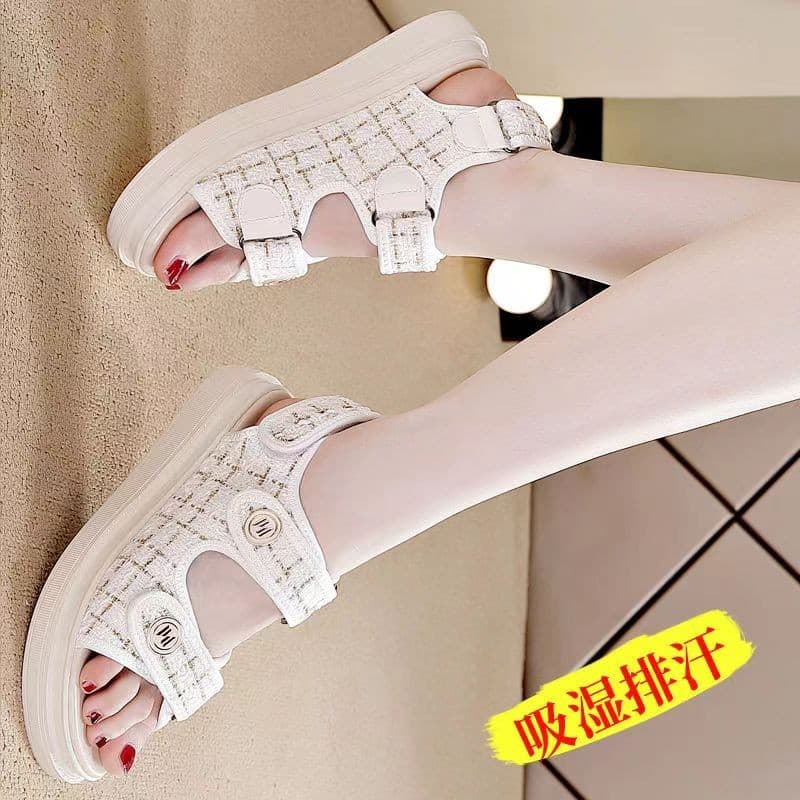 Fairy-Style Platform Sandals for Women Summer 2026 New Style, Lightweight and Comfortable for Dresses, French One-Strap Slides
