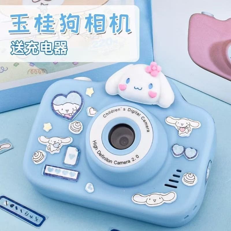 Cinnamoroll Kids Camera HD Dual Lens School Student Toy Camera Travel Gift for Girls