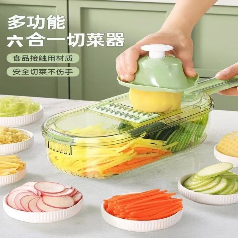 Multi-function Shredder and Slicer for Cabbage, Cucumber, and Potatoes with Hand Guard, Commercial Use