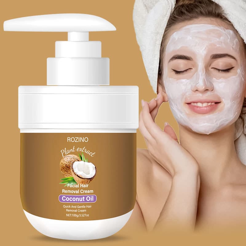 Cross-border exclusive coconut oil lip hair removal cream for women, removing lip hair and mustache.