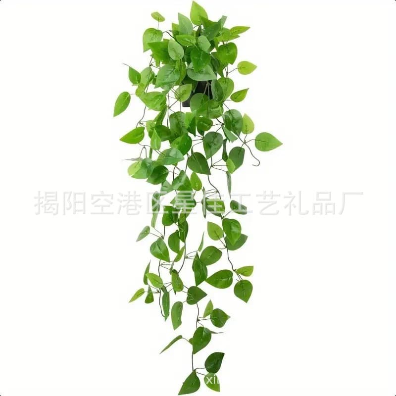 Green Ivy Wall Hanging Grape Leaf Vine Artificial Plastic Foliage for Wedding Ceiling Indoor Decoration