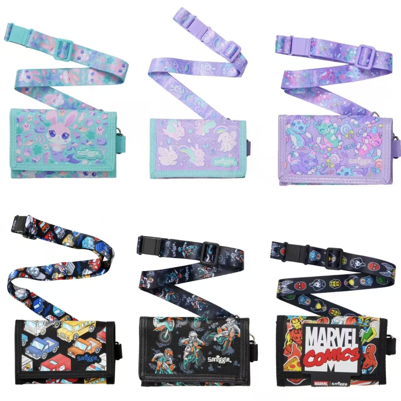 Australian Smiggle Wallet Kids Card Holder Key Pouch Coin Purse Foldable Wallet for Students