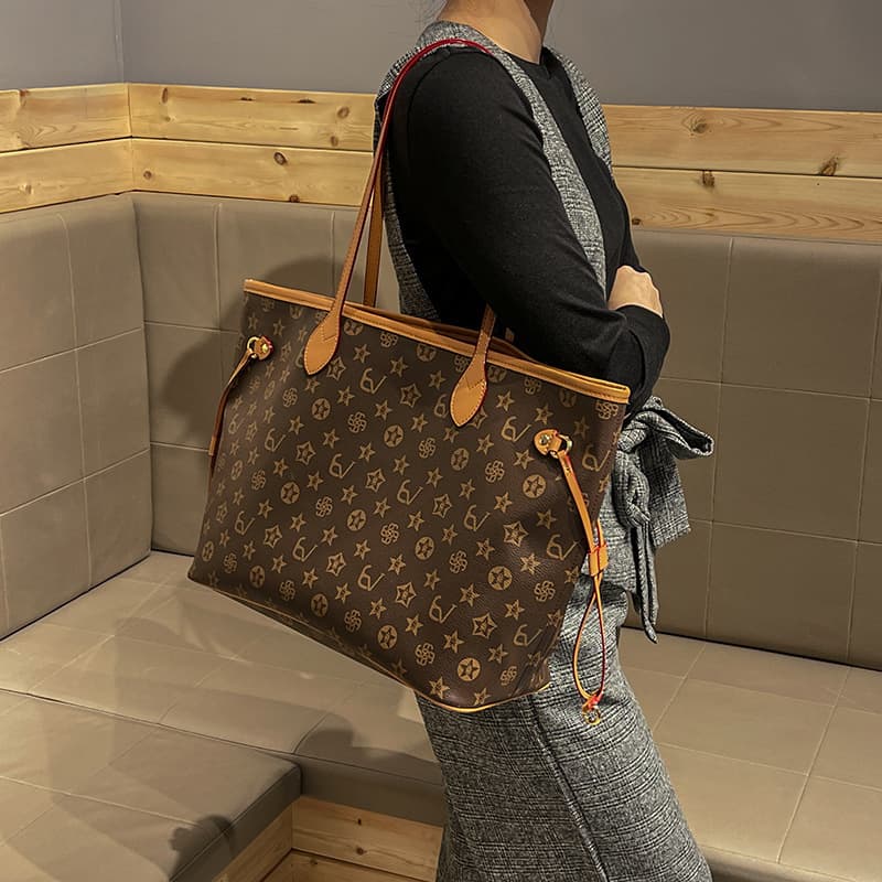 Cross-border Dropshipping Tote Bag for Women, Large Capacity, 2025 Spring/Summer New Arrival, Fashionable Commuter Shoulder Bag, Large Bag