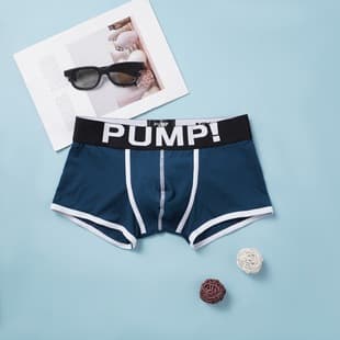 PUMP Boxer Briefs Men Cotton Comfort Pouch Breathable Low Rise Mesh Youth Solid Simple Sexy