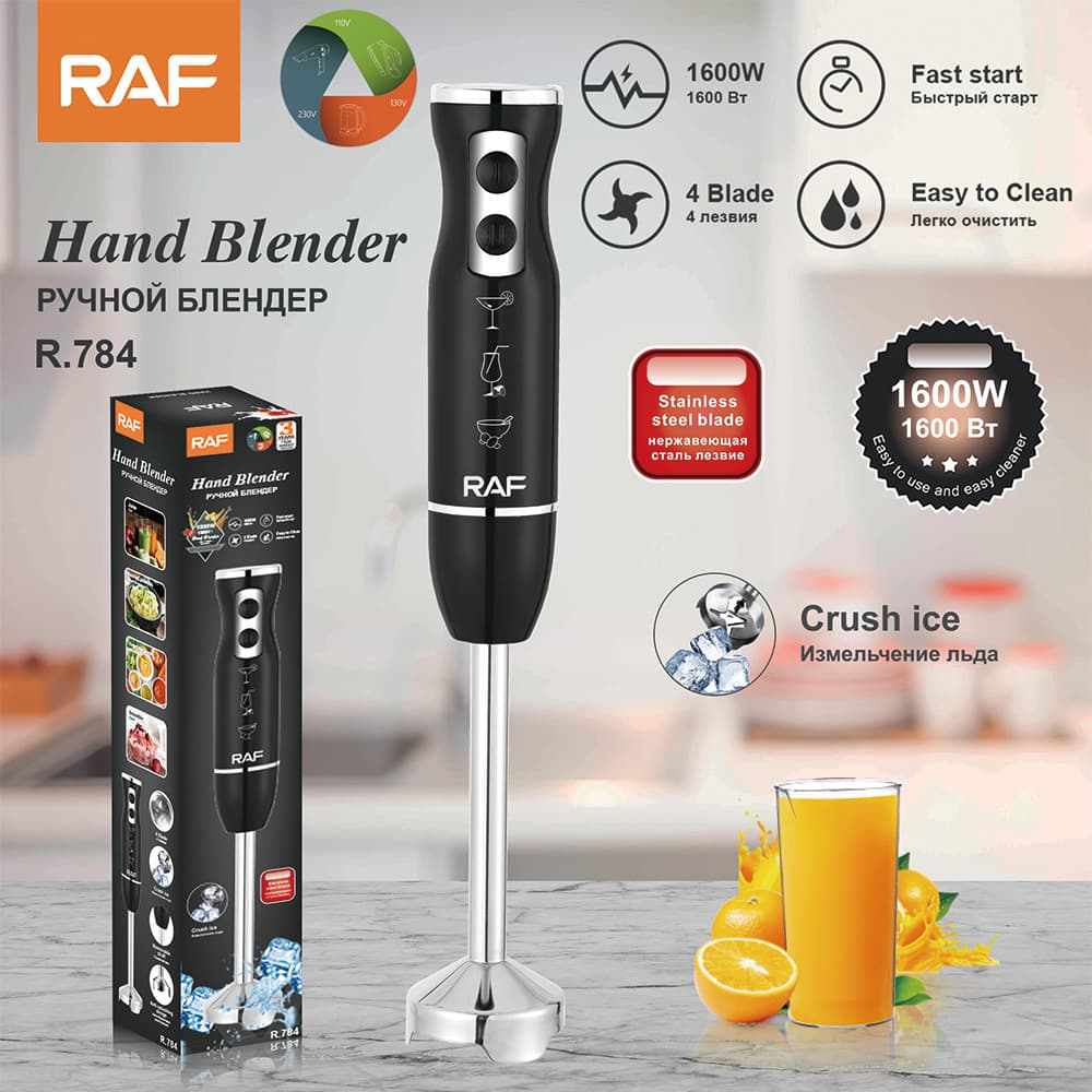 RAF European standard cross-border portable household kitchen mixer handheld electric stainless steel cooking stick mixer