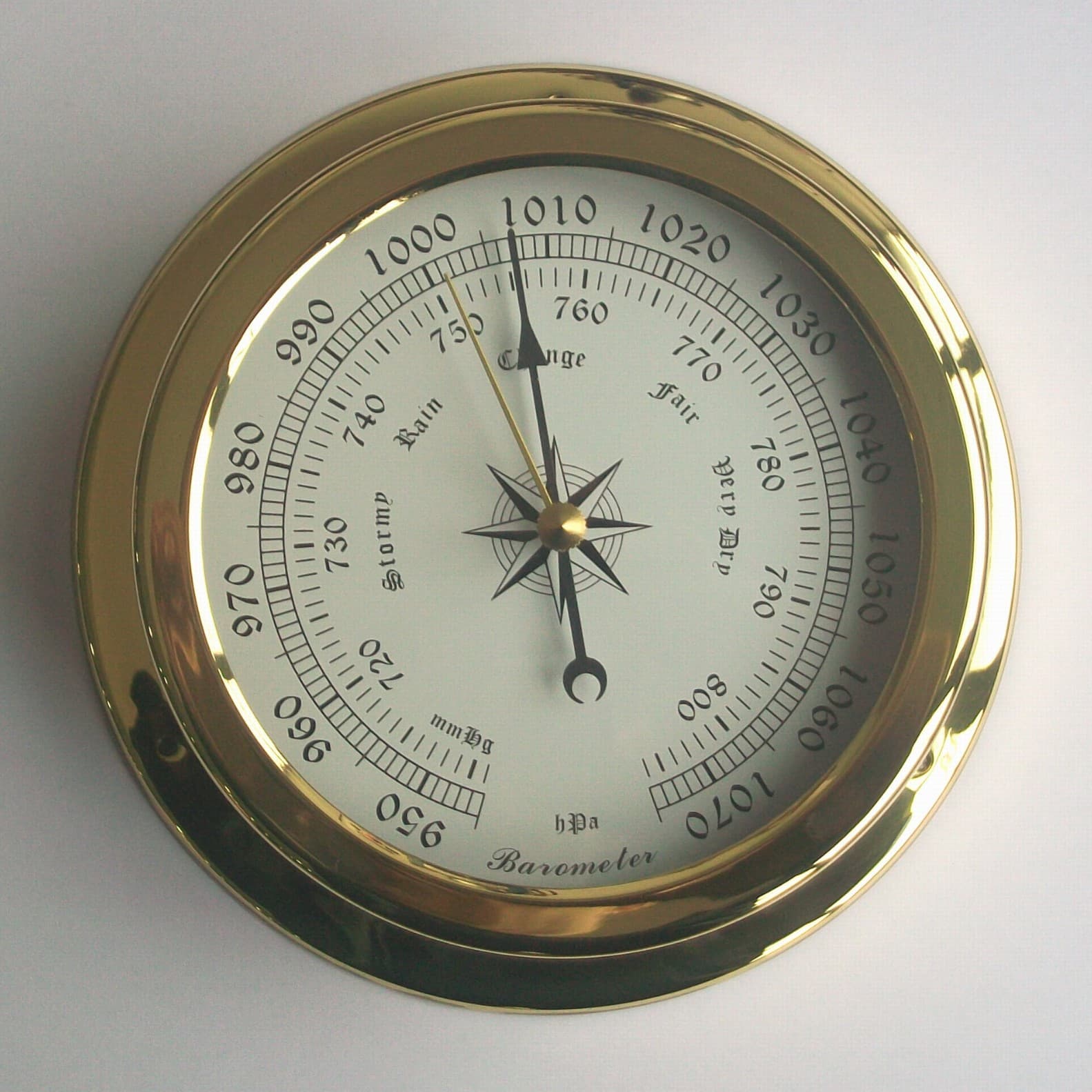 B9145-Diameter 145mm Brass Shell Barometer, Marine Barometer, Weather Barometer
