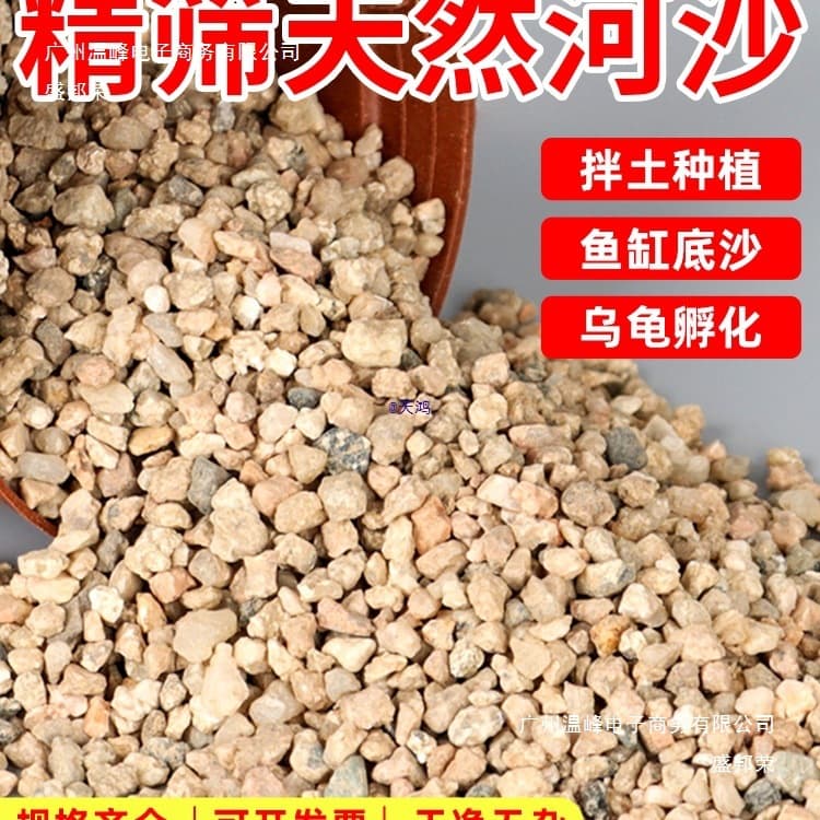 Finely screened river sand, coarse river sand, succulent paving stone, Clivia with soil particles, planting flower culture, fish tank landscaping bottom sand