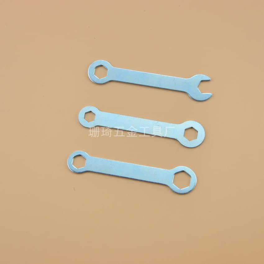 Box-end wrench, double-use, for outer hexagon, children's bicycle assembly tool, plum blossom steel wrench
