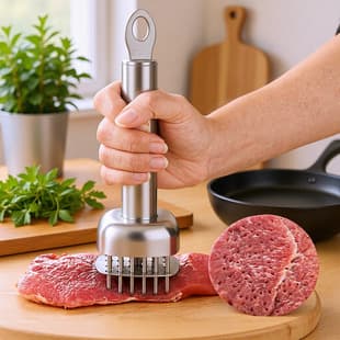 304 Stainless Steel Meat Tenderizer Needle Steak Tenderizer Tendon Breaker Insert Buckle Roast Meat Piercing Hole Puncher 316 Stainless Steel