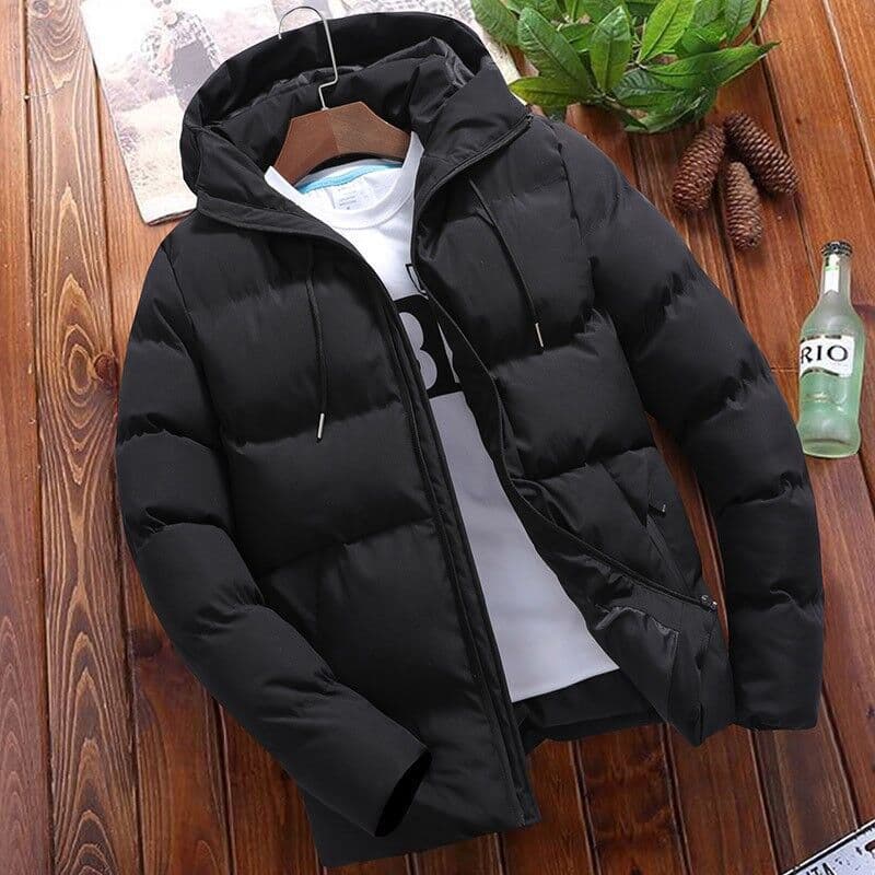 Winter Short Fit Men's Cotton Jacket Korean Style Warmth And Fashionable Hooded Casual Coat Cold Resistance Outerwear