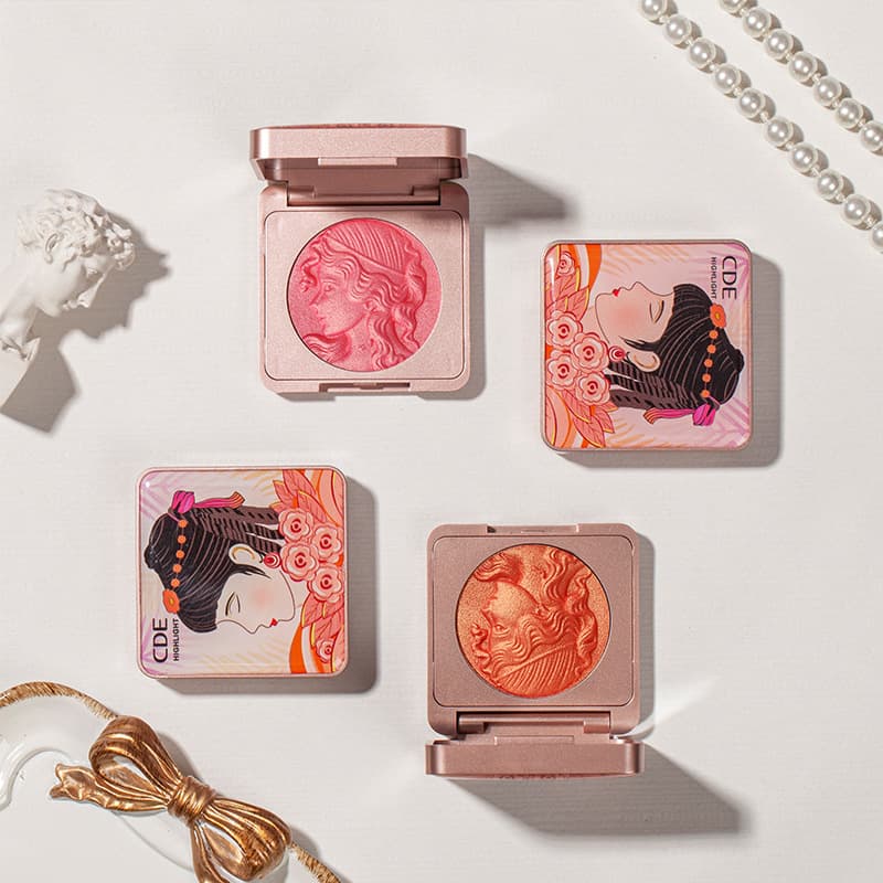 CDE Blush Lively Girl Readable Blush Contour Natural Multi-Use Blush Brightening Long-Lasting Single Color Blush Cross-Border