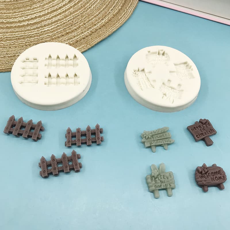 Fence Silicone Mold DIY Plaster Resin Epoxy Decoration Mold Chocolate Fondant Baking Clay Mold