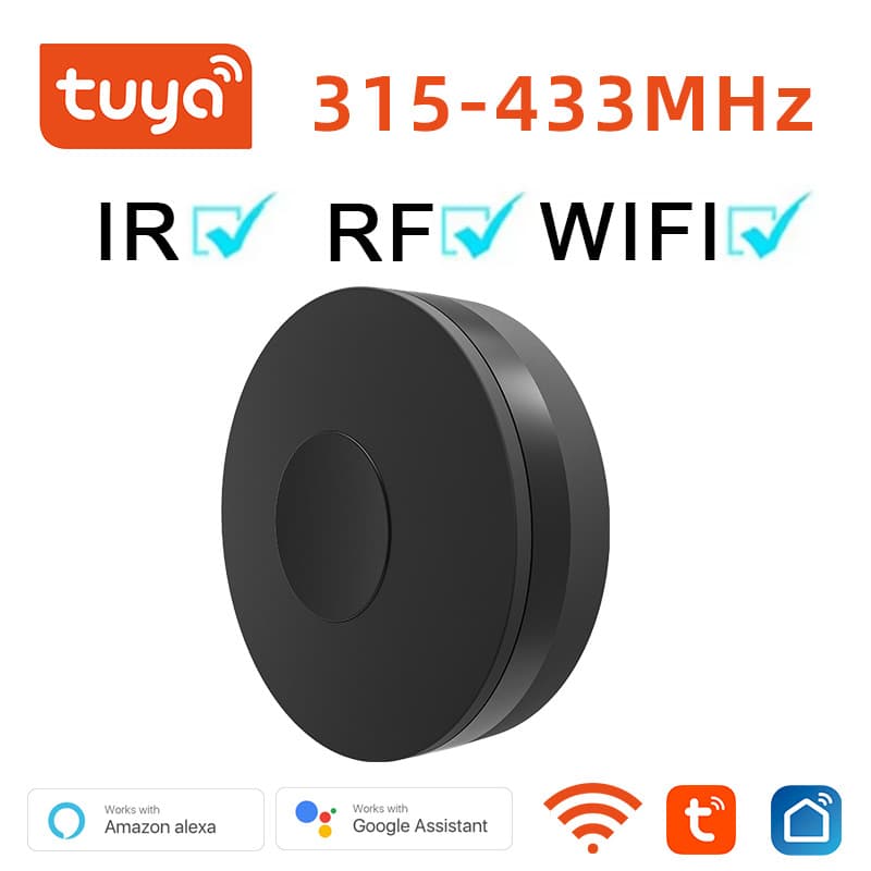 Tuya Smart WiFi & Bluetooth Dual-Mode Universal Infrared Remote Controller, Supports Tuya RF Devices and Sensors