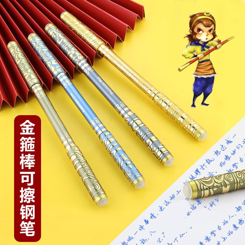 Erasable Magic Stick Pen for Students, Practice Calligraphy, Rotating Pen, Double-Head Retractable Ink Cartridge Pen, Boys' Pen