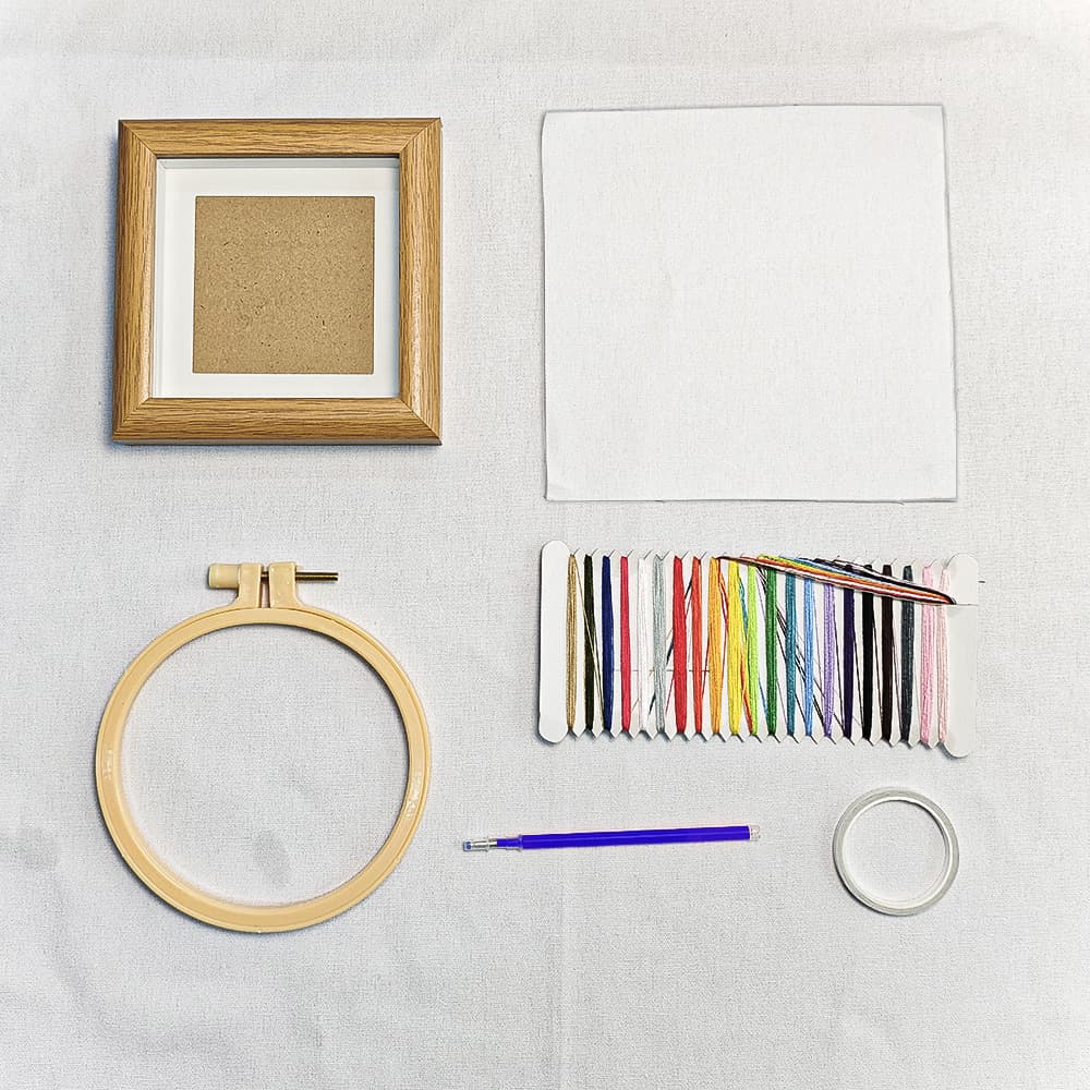DIY Embroidered Photo Frame - 4-inch Cross-Stitch Photo Frame Material Kit (Little Red Book) - Birthday Gift for Boyfriend/Girlfriend