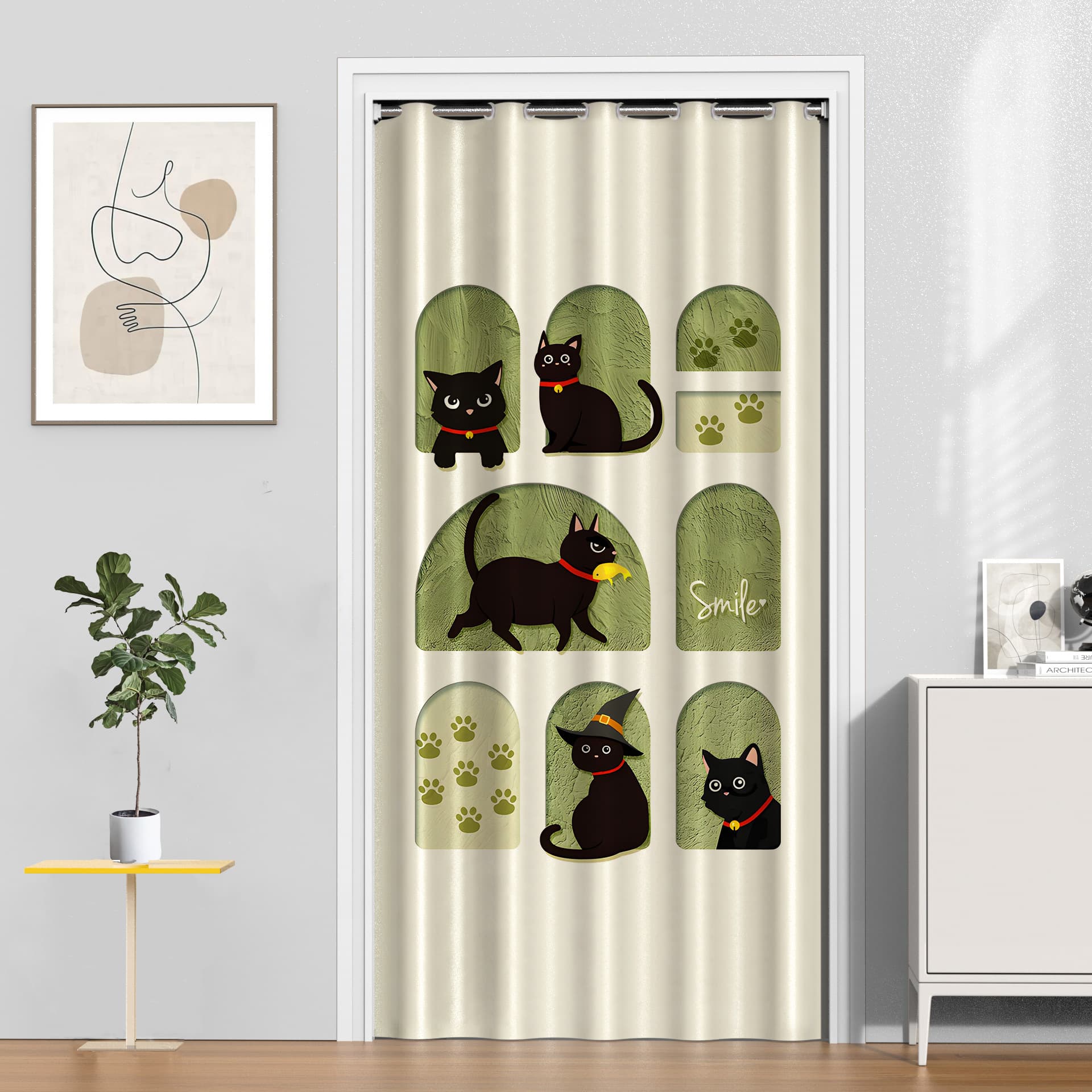 2023 New Style Door Curtain for Bedrooms, Air Conditioning, Soft Partition, Rental Houses, Privacy Screening, Home Use.