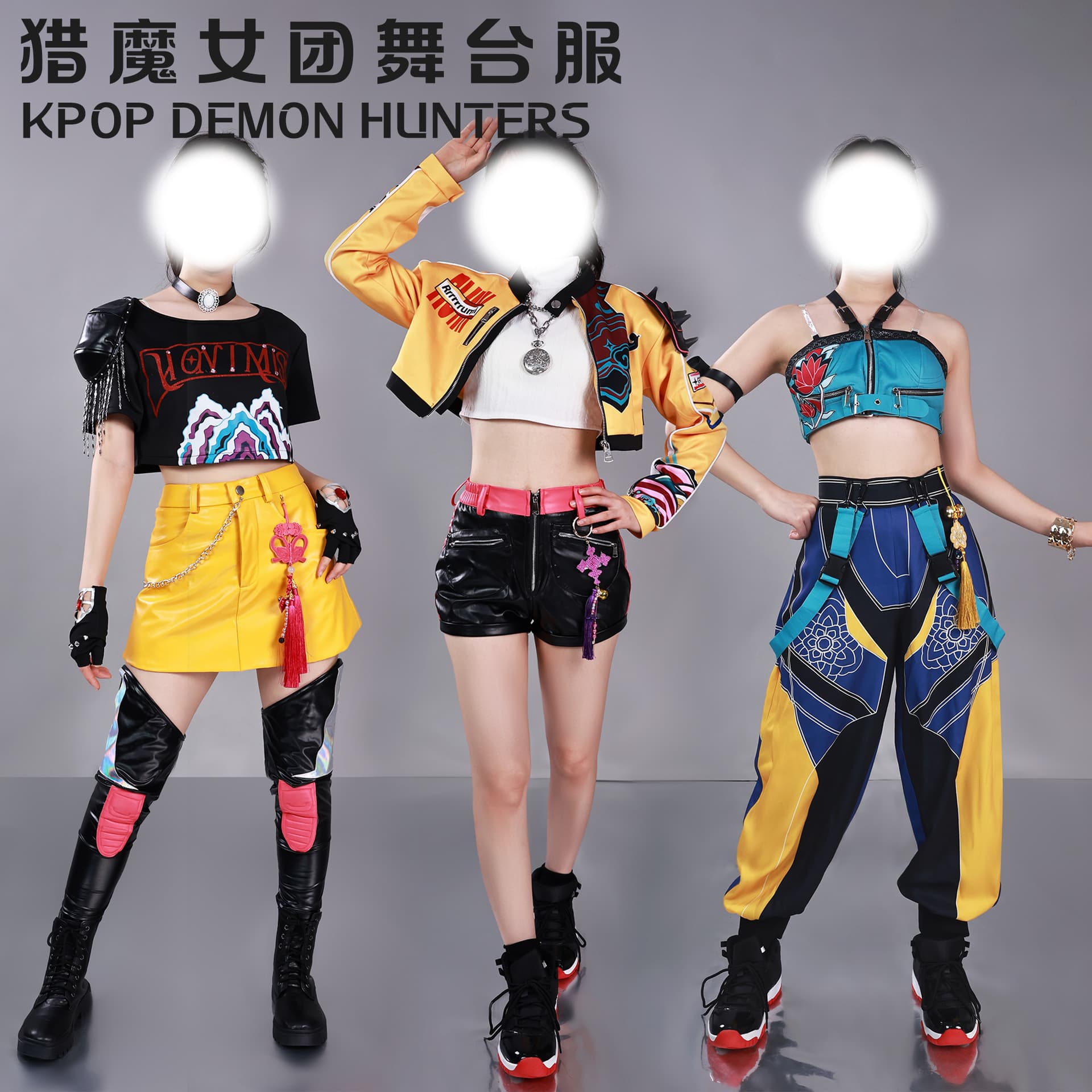 KPOP Demon Hunter Girl Group Cosplay Costume Lumi Cos Mira Zoe Cosplay Full Set American Comic Hot Selling Demon Hunter Girl Group
