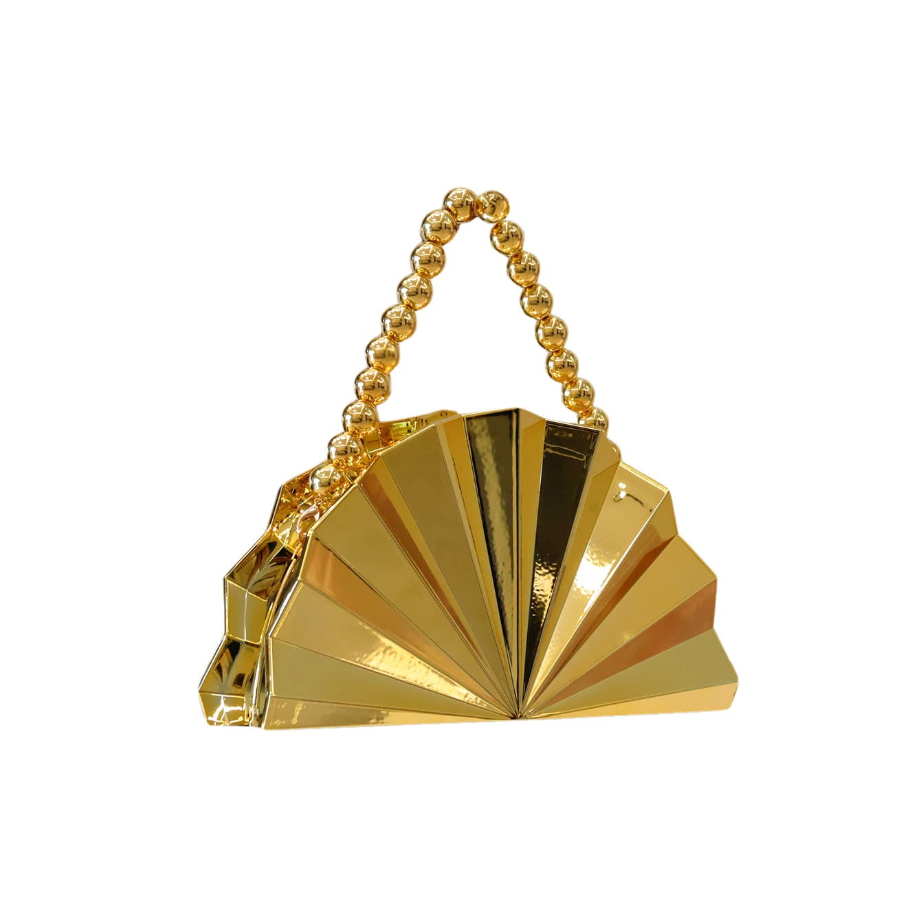 Cross-Border Women's Evening Bag Fan-Shaped Clutch Acrylic Shell Chain Shoulder Crossbody Bag