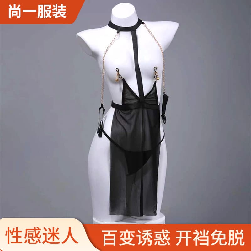 Sexy Lingerie Sheer Mesh See-Through Plus Size Sexy Uniform 8402