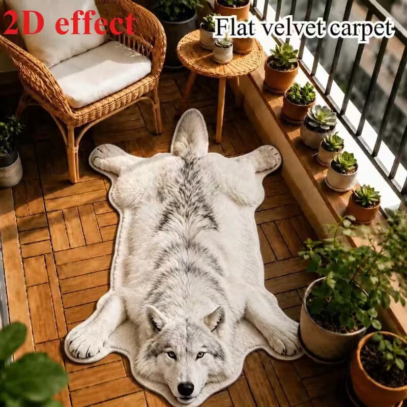 Light Luxury 3D Faux Cashmere Rug All-Season Non-Slip Stain-Resistant Bedside Mat Washable Full Coverage Living Room Carpet