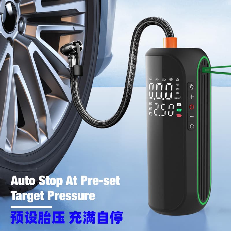 Amazon Car Tire Inflator Wireless Portable Digital Air Pump High Power 19-Cylinder Tire Pump