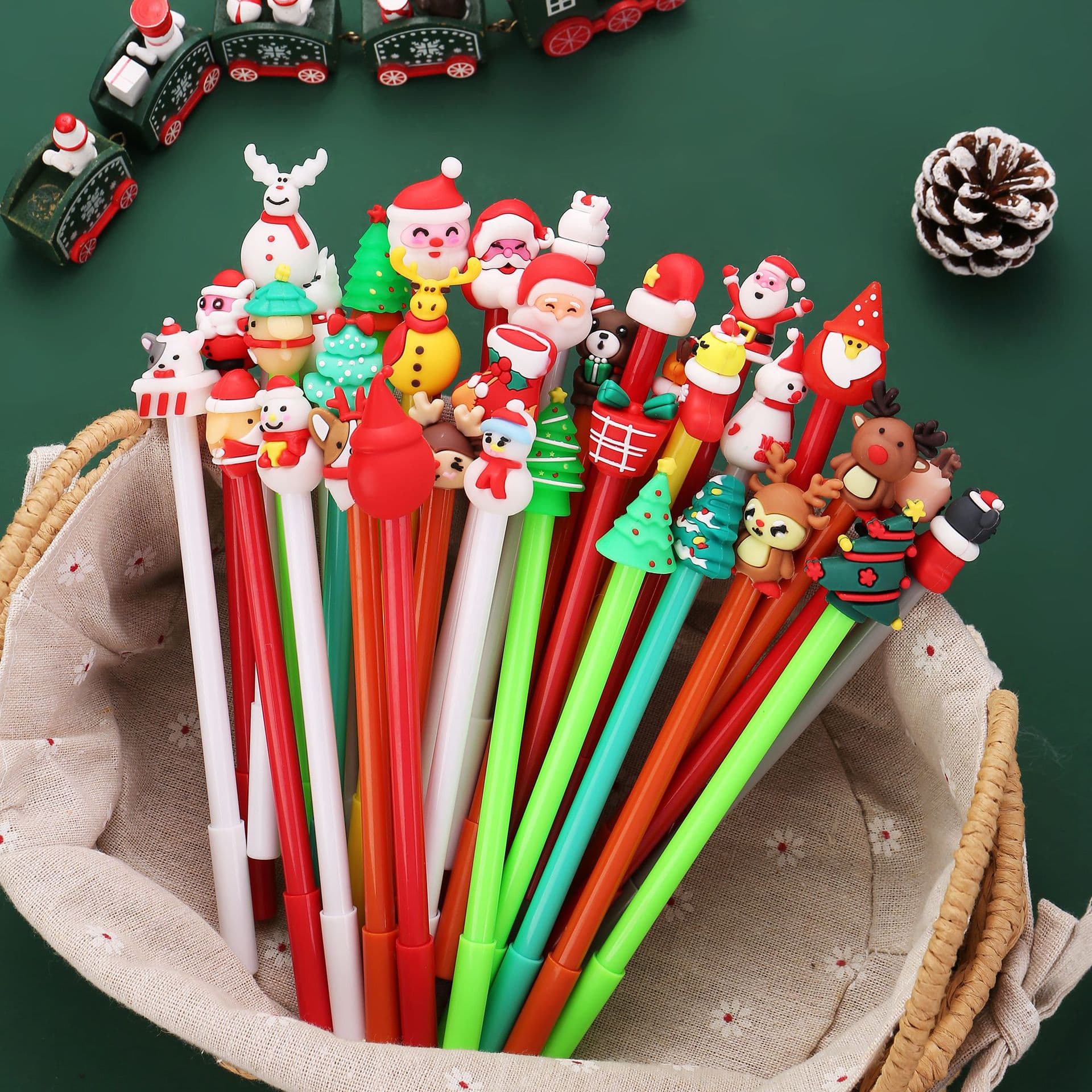 Christmas Cartoon Gel Pens, High Aesthetics, Holiday Activity Sharing Gifts, Student Prizes, Gift Pens, Wholesale Stationery