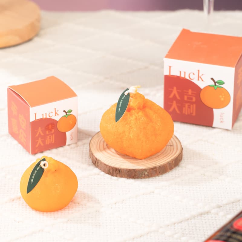 Ugly Orange Aromatherapy Candle, Great Luck and Good Fortune Fruit, Romantic Creative Decoration, Scented Gift, Handmade Birthday Present, Orange