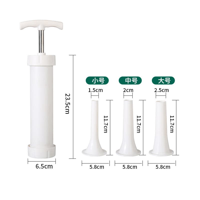 Manual Sausage Stuffer Hand Push Sausage Filler Plastic Large Sausage Making Kitchen Tool