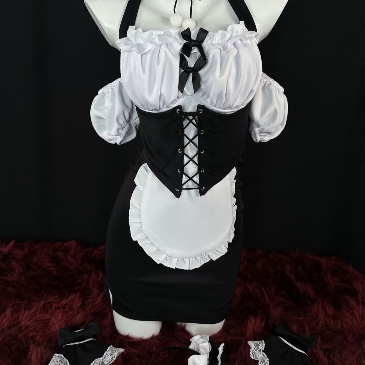 Raging Rabbit New Seductive Lingerie, Japanese Maid Secretary Outfit, Sexy Bodycon Nightgown Uniform Temptation Set 8705