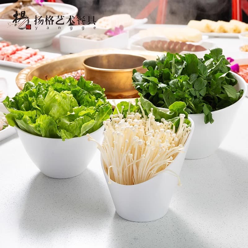 Melamine Hot Pot Restaurant Tableware Set, Commercial Vegetable Platter, Self-Service Vegetable Dish, Vegetable & BBQ Meat Tray