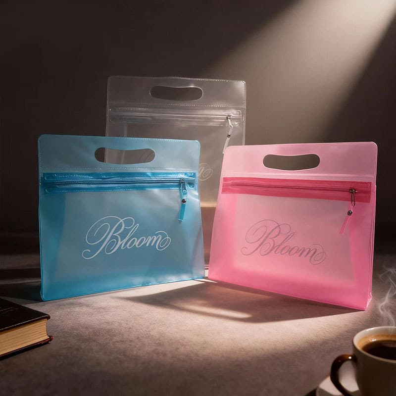 Factory direct supply PVC transparent self-sealing zipper packaging bag portable travel toiletry bag set zipper bag pvc bag