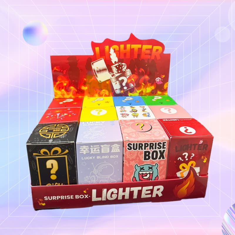 Trendy blind box wholesale, surprise blind box toy color box cartoon figure packaging box keychain blind box empty box