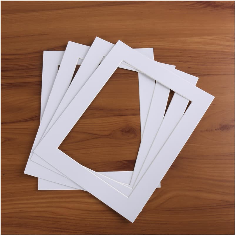 Simple Cardboard Photo Frame, White Mounting Cardboard Lining, 1mm 2mm Square Picture Frame, Photo Frame Cardboard Hole Photo Frame